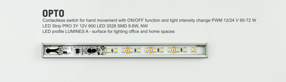 Instalace OPTO-ovladačů v profilu LUMINES A